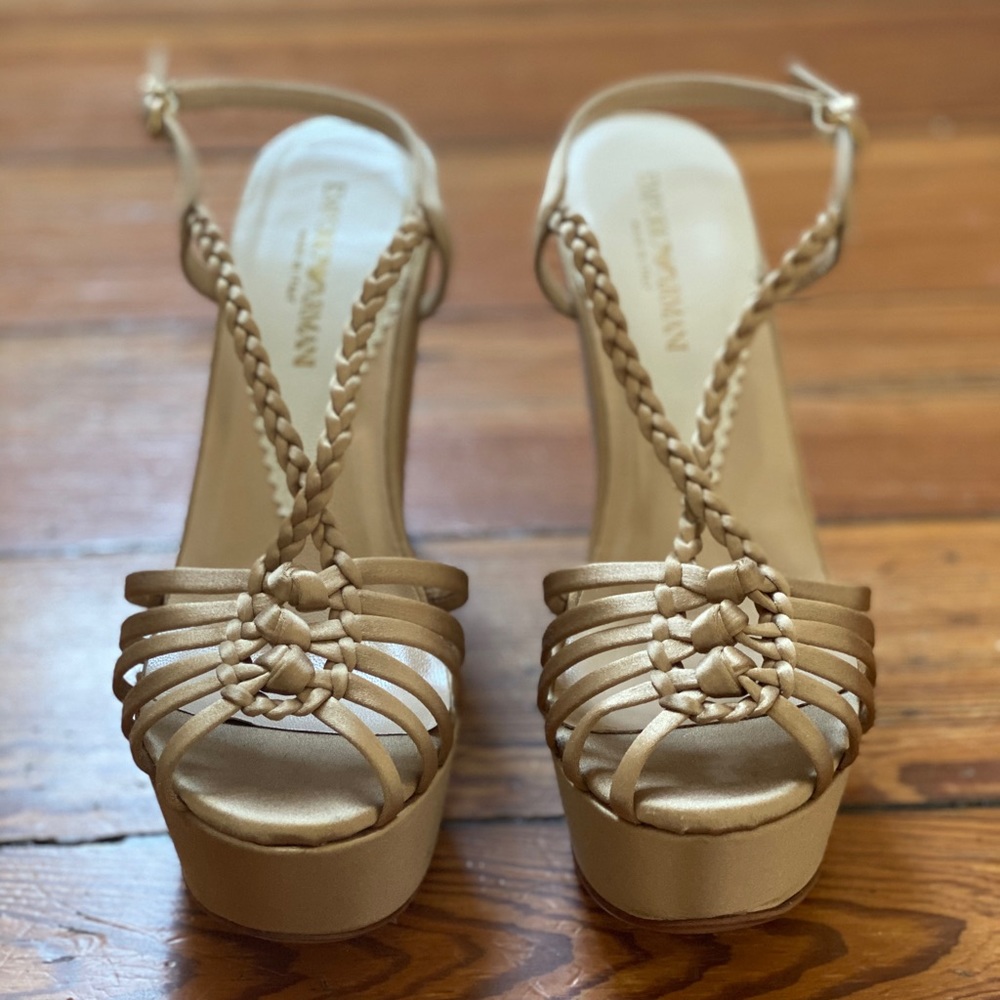 Emporio Armani Champagne platforms EU 38/US 8